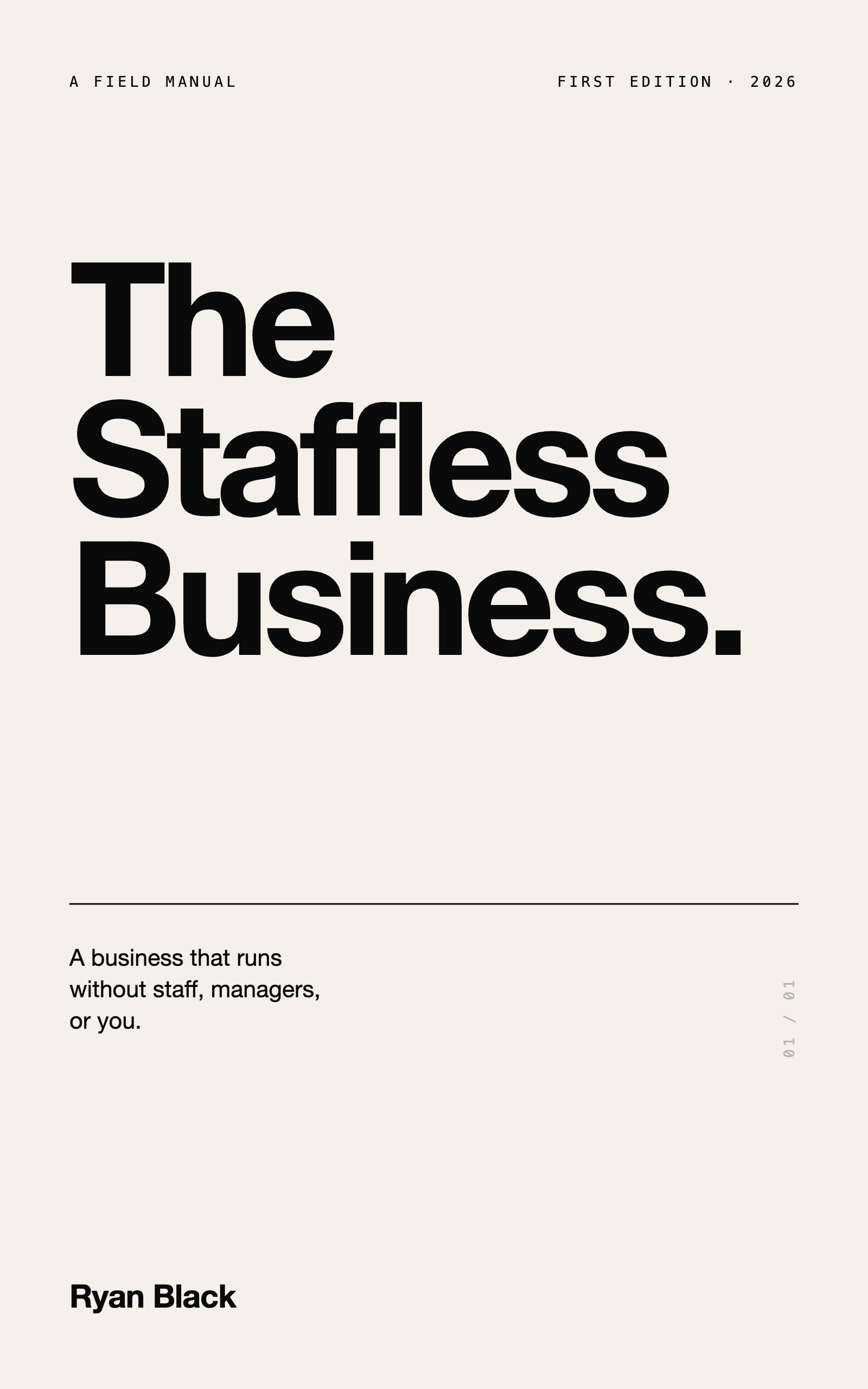 The Staffless Business book by Ryan Black