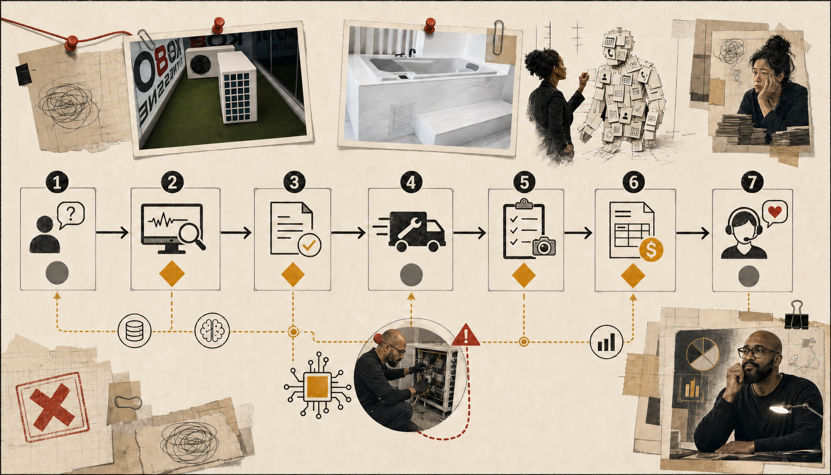A seven-stage operating flow for Euphorium technical services